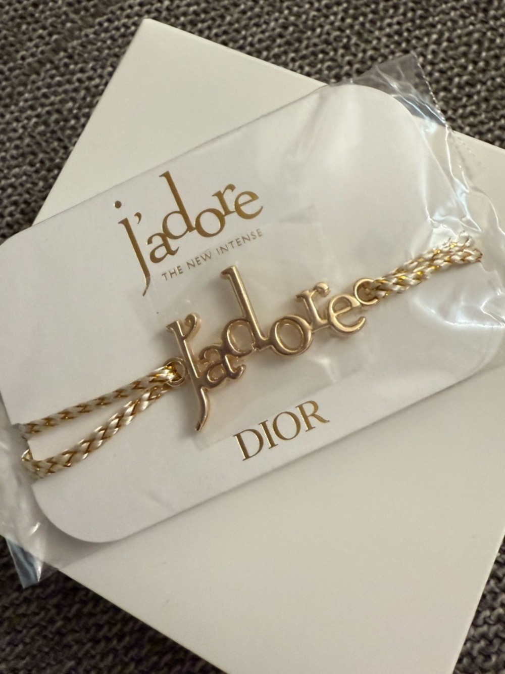 Dior Jadore' Script Cord Bracelet New Authentic - Picture 5 of 11